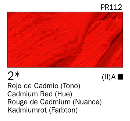 Acrílico Rojo de cadmio (tono) nº2