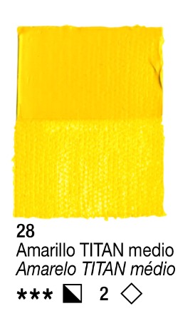 Venta pintura online: Acrílico Amarillo Titan Medio nº28 serie 2
