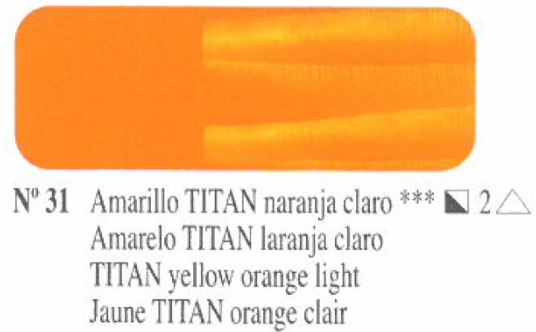 Venta pintura online: oleo Amarillo Titan naranja claro nº31 serie 2