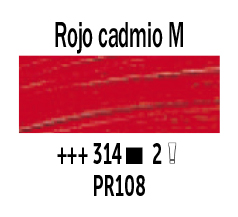 Venta pintura online: Óleo Rojo Cadmio Medio nº314 Serie 2