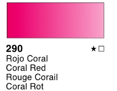 Venta pintura online: Acuarela liquida Rojo coral nº290